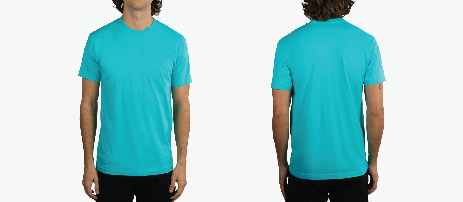 Next Level Unisex Cotton T-Shirt - 3XL Tahiti Blue, 100% Combed Ringspun Jersey, 4.3 Oz.